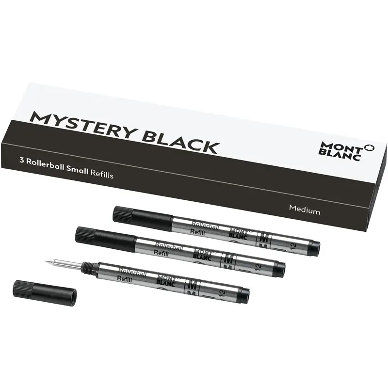 MONTBLANC Mod. MISTERY BLACK - BALLPOINT PEN REFILLS - MEDIUM - 3 PCS